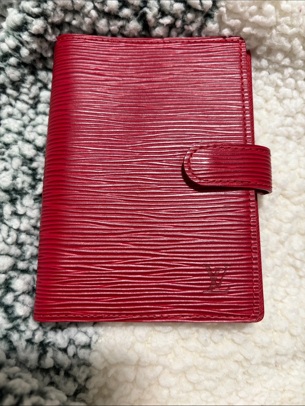 💯 Louis Vuitton Red Epi Leather Agenda